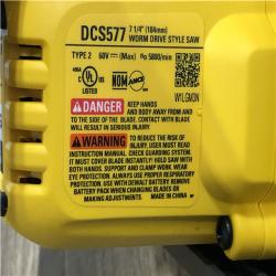 AS-IS DEWALT FLEXVOLT 60V MAX Cordless Brushless 7-1/4 in. Wormdrive Style Circular Saw (Tool Only)