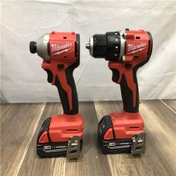 AS-IS Milwaukee 18V Lithium-Ion Brushless Cordless Compact Drill/Impact Combo Kit