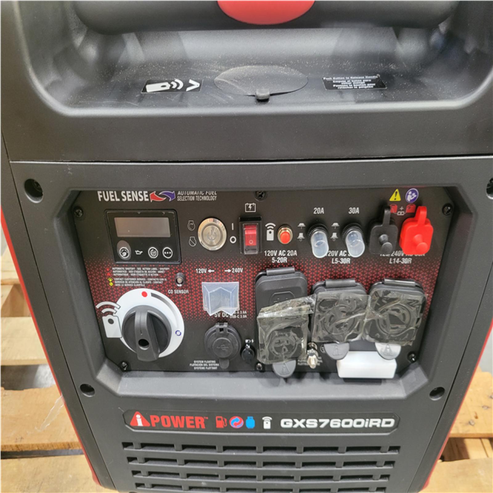 CALIFORNIA AA-IS IPOWER 7600-WATT REMOTE ELETRIC START GAS AND PROPANE POWERED INVERTER GENERATOR WITH 322CC