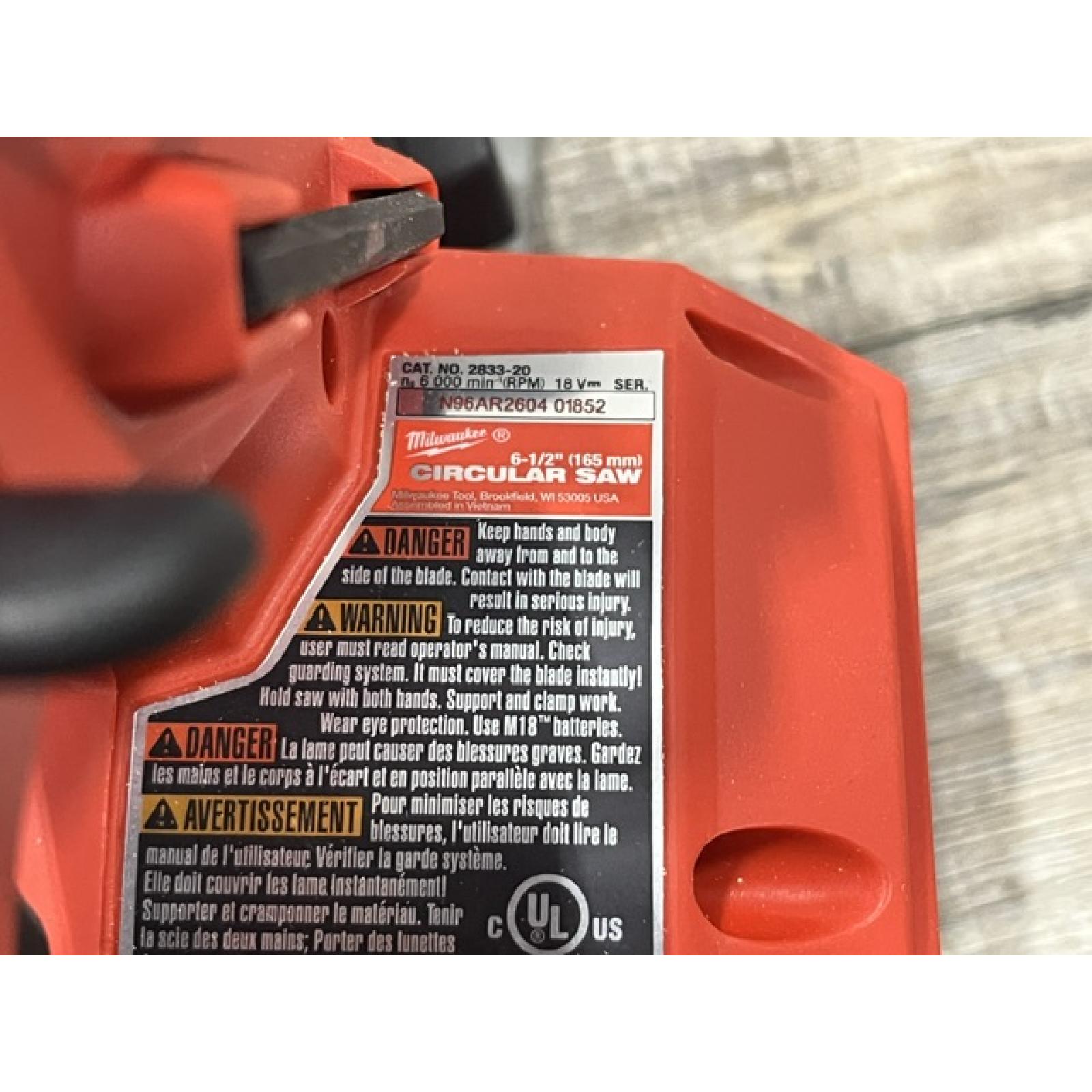 AS-IS - Milwaukee FUEL 18V Lithium-Ion Brushless Cordless 6-1/2 in. Circular Saw (Tool-Only)
