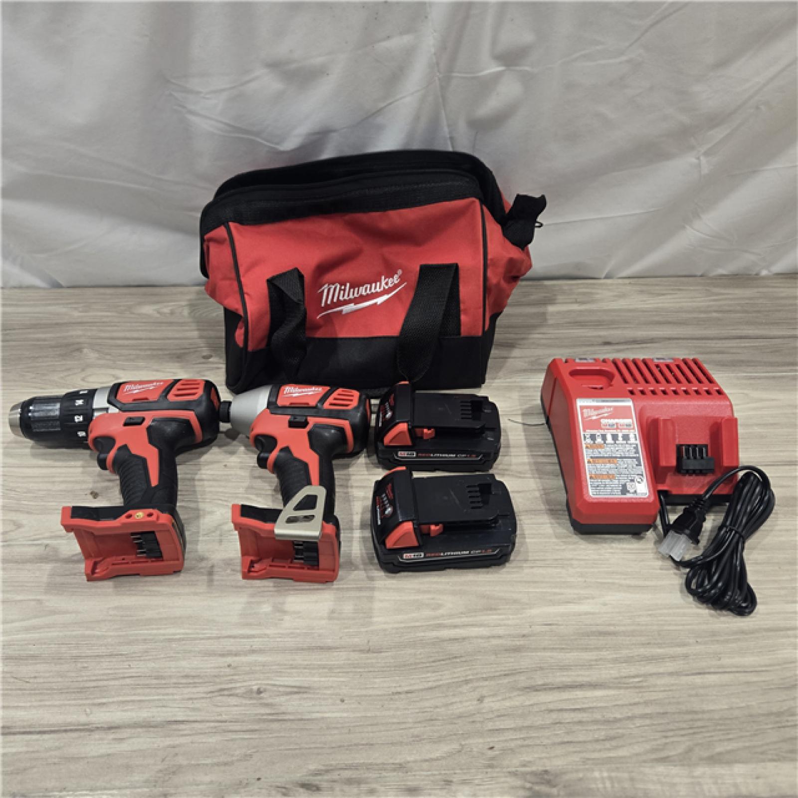 AS-IS Milwaukee 18V Cordless 2-Tool Drill/Driver and Impact Driver Kit