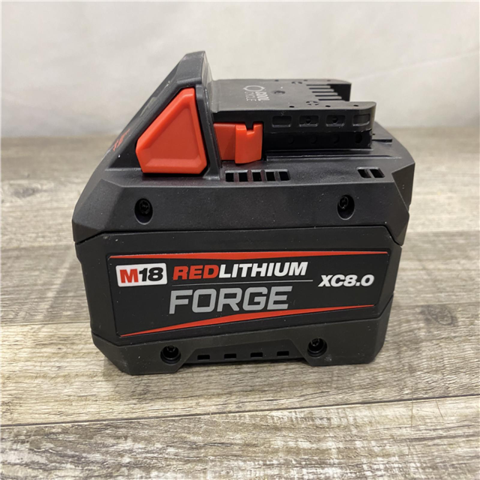 AS-IS Milwaukee 18-Volt Lithium-Ion REDLITHIUM FORGE Starter Kit with 8.0Ah Battery and Rapid Charger