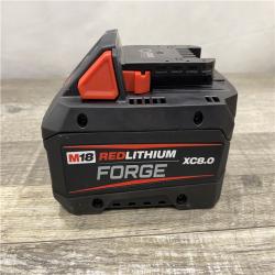 AS-IS Milwaukee 18-Volt Lithium-Ion REDLITHIUM FORGE Starter Kit with 8.0Ah Battery and Rapid Charger