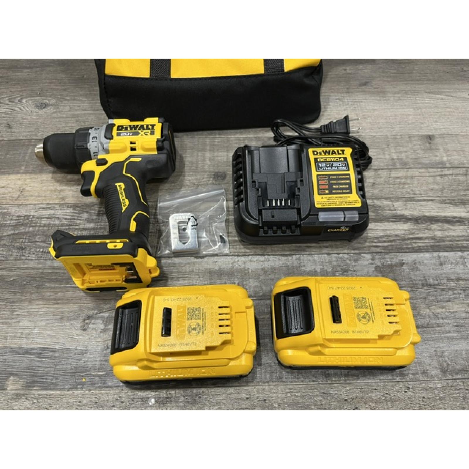 AS-IS DEWALT 20V XR Lithium-Ion Cordless Brushless 1/2 in. Drill/Driver Kit