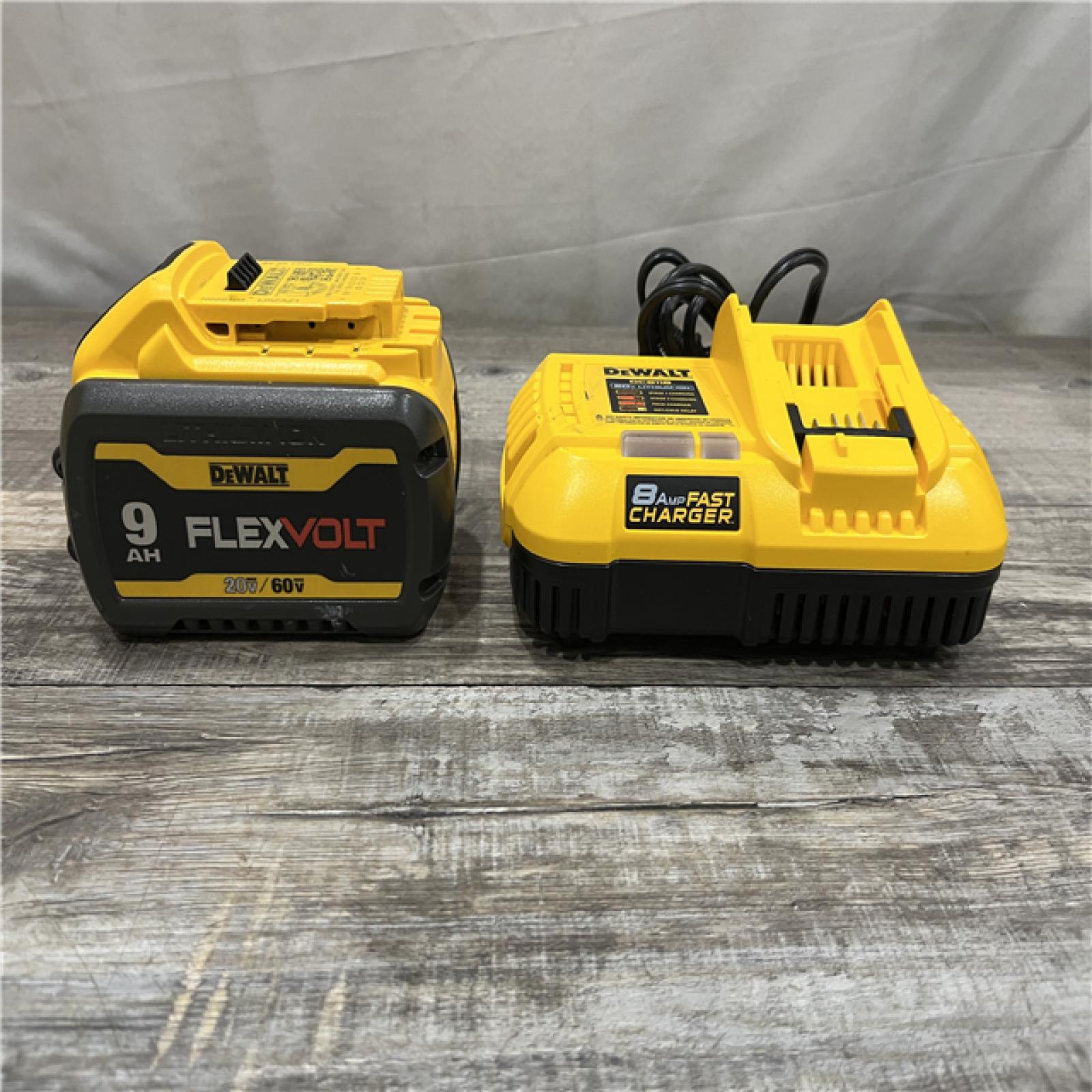 AS-IS DEWALT 20V/60V MAX FLEXVOLT Lithium-Ion 9.0Ah Battery and Charger Starter Kit