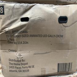 DALLAS LOCATION - AS-IS Home Accents Holiday 15 ft. Grave & Bones Giant-Sized Animated LED Gally-Crow