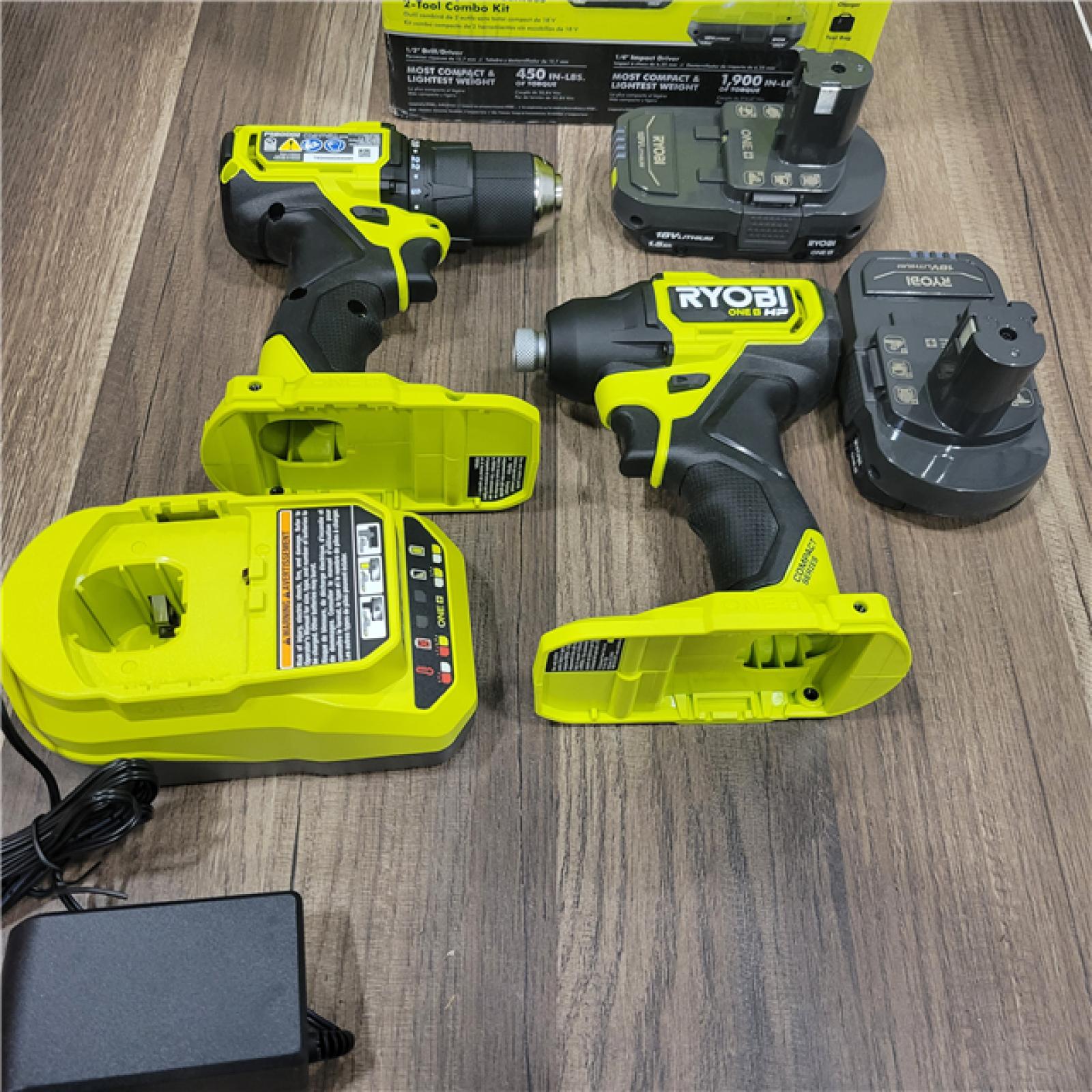 GOOD RYOBI ONE+ HP 18V Brushless Cordless Compact 1/2 in. Drill and Impact Driver Kit with (2) 1.5 Ah Batteries, Charger, and Bag