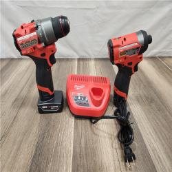 AS-IS- Milwaukee 12V Brushless Hammer Drill and Impact Driver Combo Kit