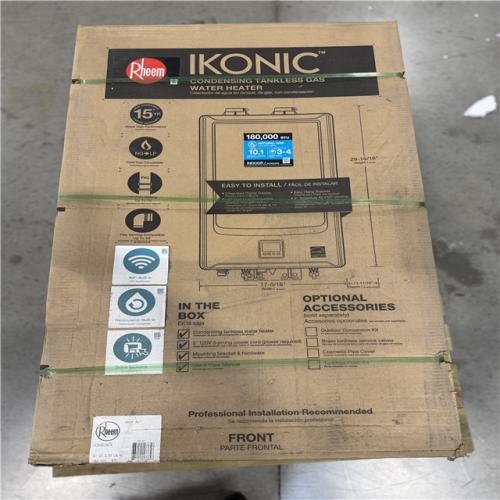 DALLAS LOCATION- Rheem IKONIC 10.1 GPM Smart Indoor/ Outdoor Natural Gas Tankless Water Heater