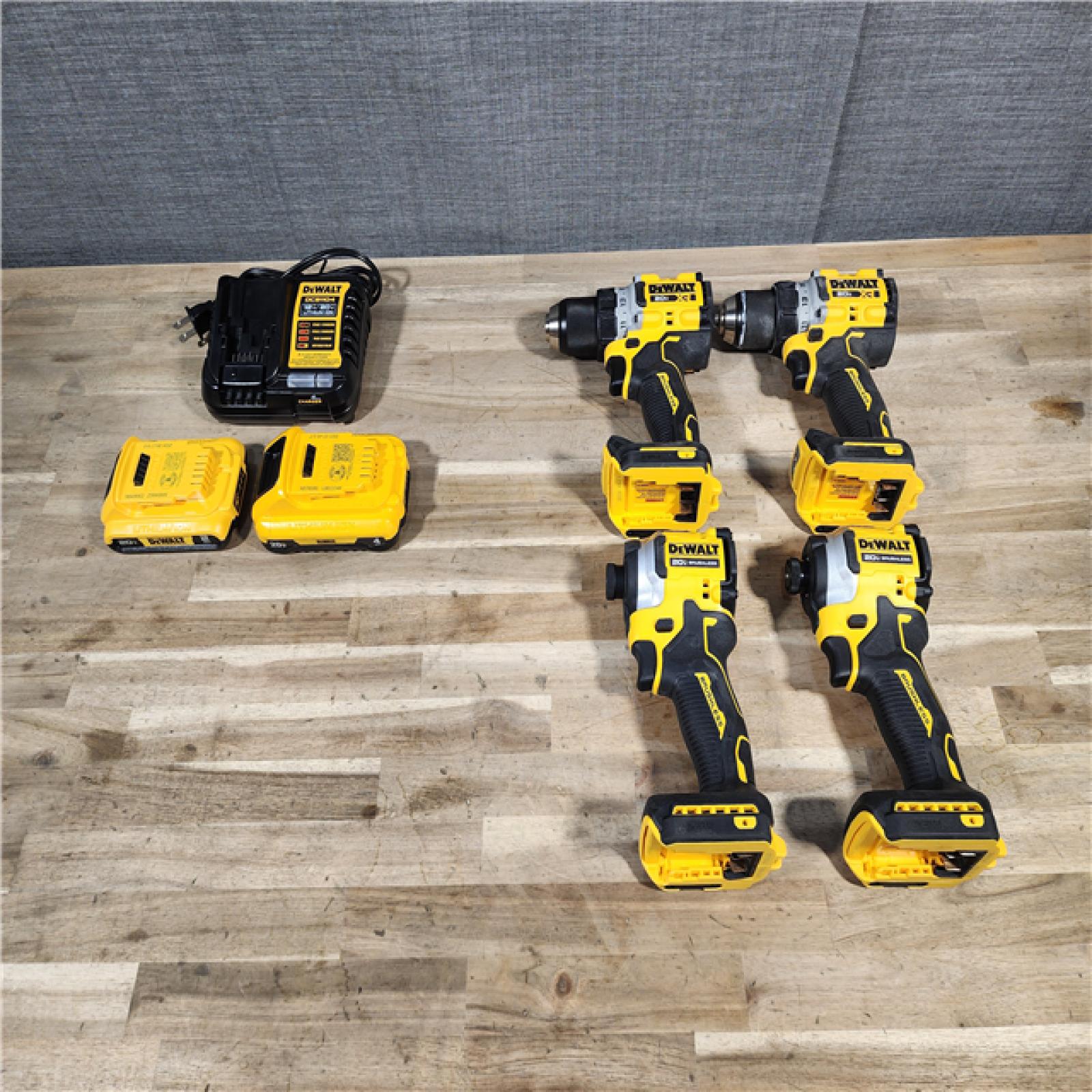 HOUSTON LOCATION - AS-IS DEWALT 4 TOOL COMBO KIT W/ (2) BATTERY & CHARGER