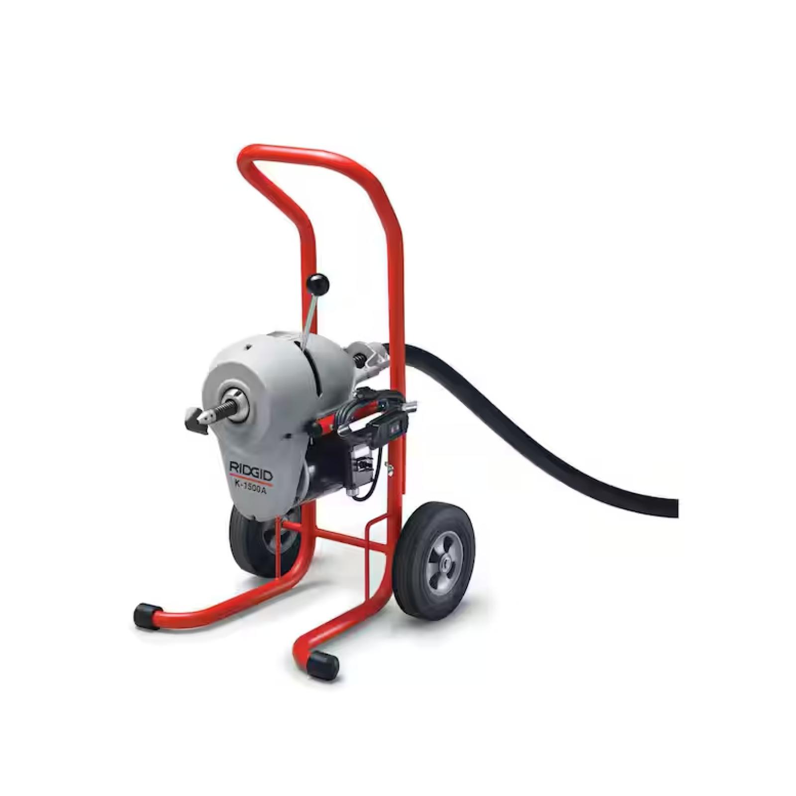 DALLAS LOCATION - RIDGID K1500A Sectional Machine for 2-8 in. Lines  with Mitt  Pin Key  Rear Guide Hose  C-14 Cable  2 Cable Carriers  Tool Set