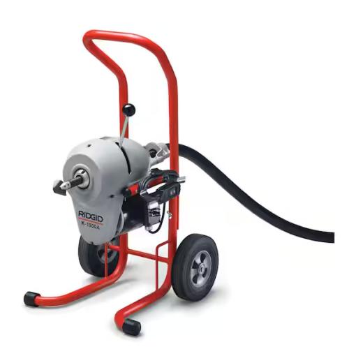 DALLAS LOCATION - RIDGID K1500A Sectional Machine for 2-8 in. Lines  with Mitt  Pin Key  Rear Guide Hose  C-14 Cable  2 Cable Carriers  Tool Set