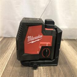 AS-IS Milwaukee Green 100 ft. Cross Line and Plumb Points Rechargeable Laser Level with REDLITHIUM Lithium-Ion USB Battery and Charger