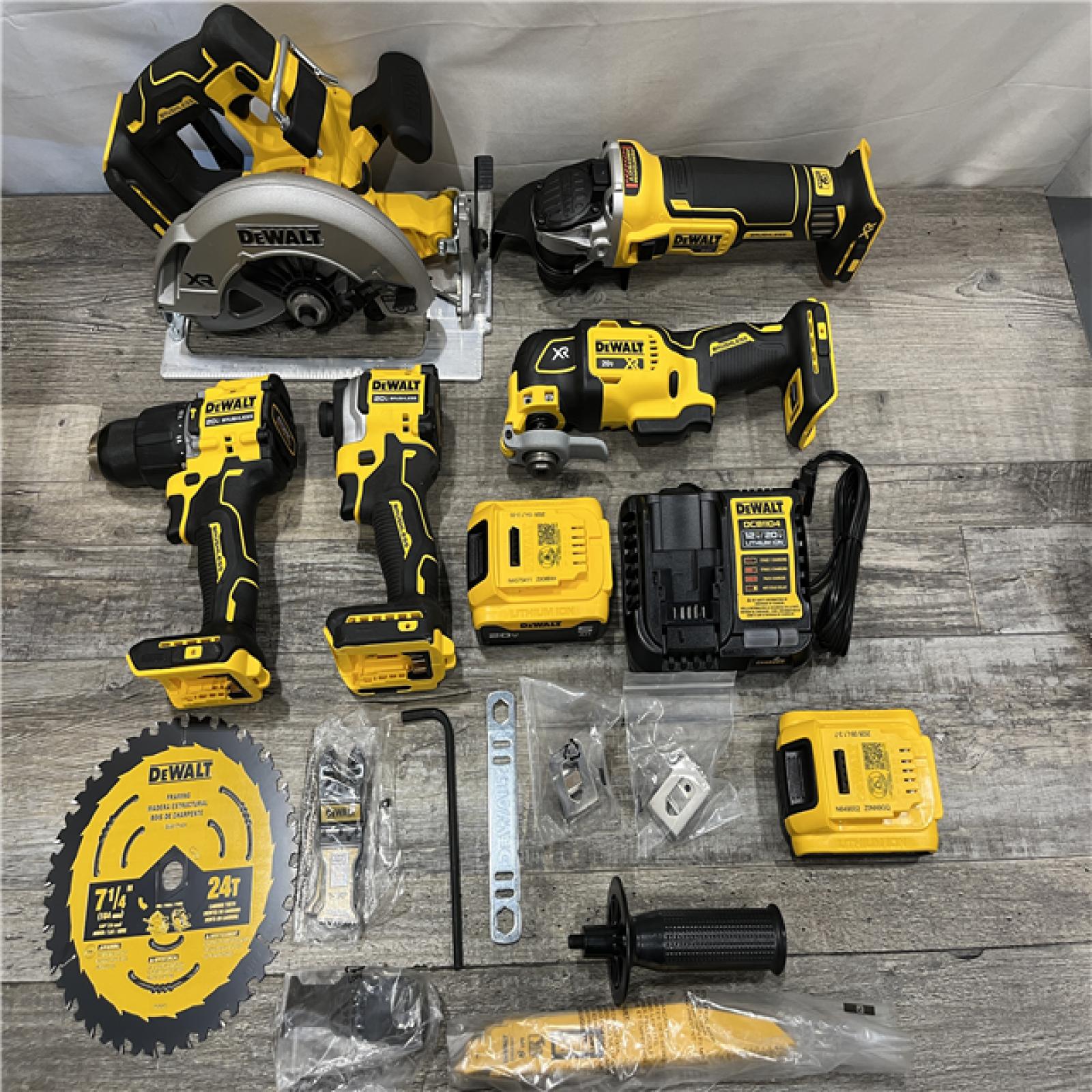 AS-IS DEWALT 20V MAX Lithium-Ion Cordless 5-Tool Combo Kit