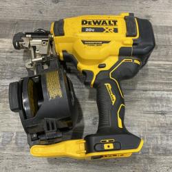 AS-IS DEWALT 20V MAX Lithium-Ion 15-Degree Electric Cordless Roofing Nailer Kit