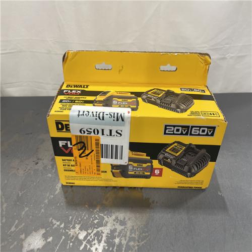New! - DEWALT FLEXVOLT 20V/60V MAX Lithium-Ion 6.0Ah Battery Pack with 6 Amp Output Charger