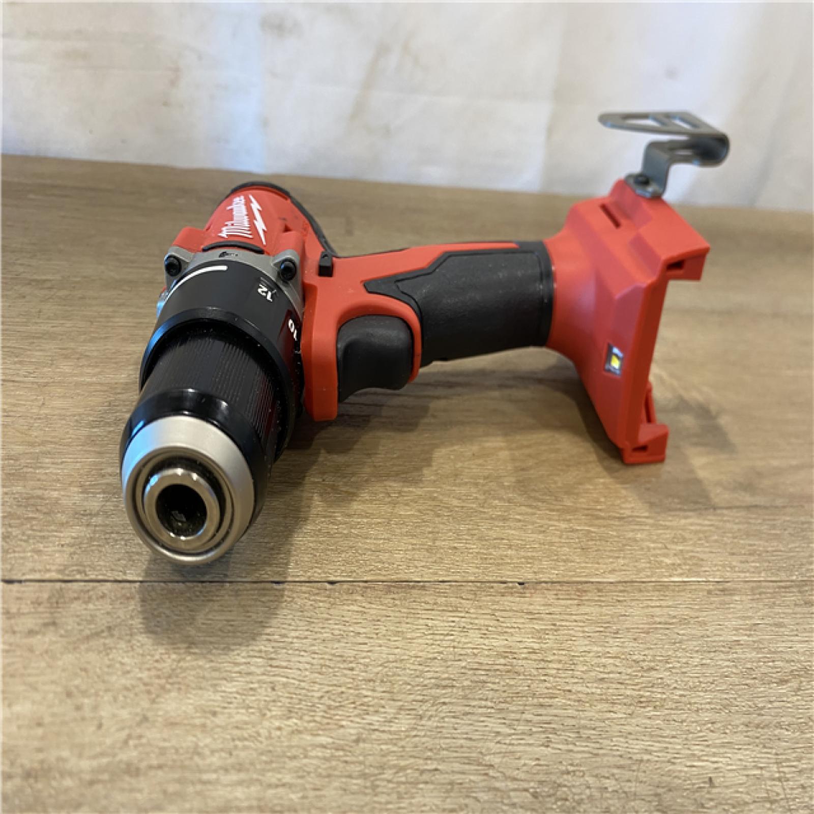 AS-IS Milwaukee 18V Lithium-Ion Brushless Cordless 1/2 in. Compact Hammer Drill/Driver (Tool-Only)