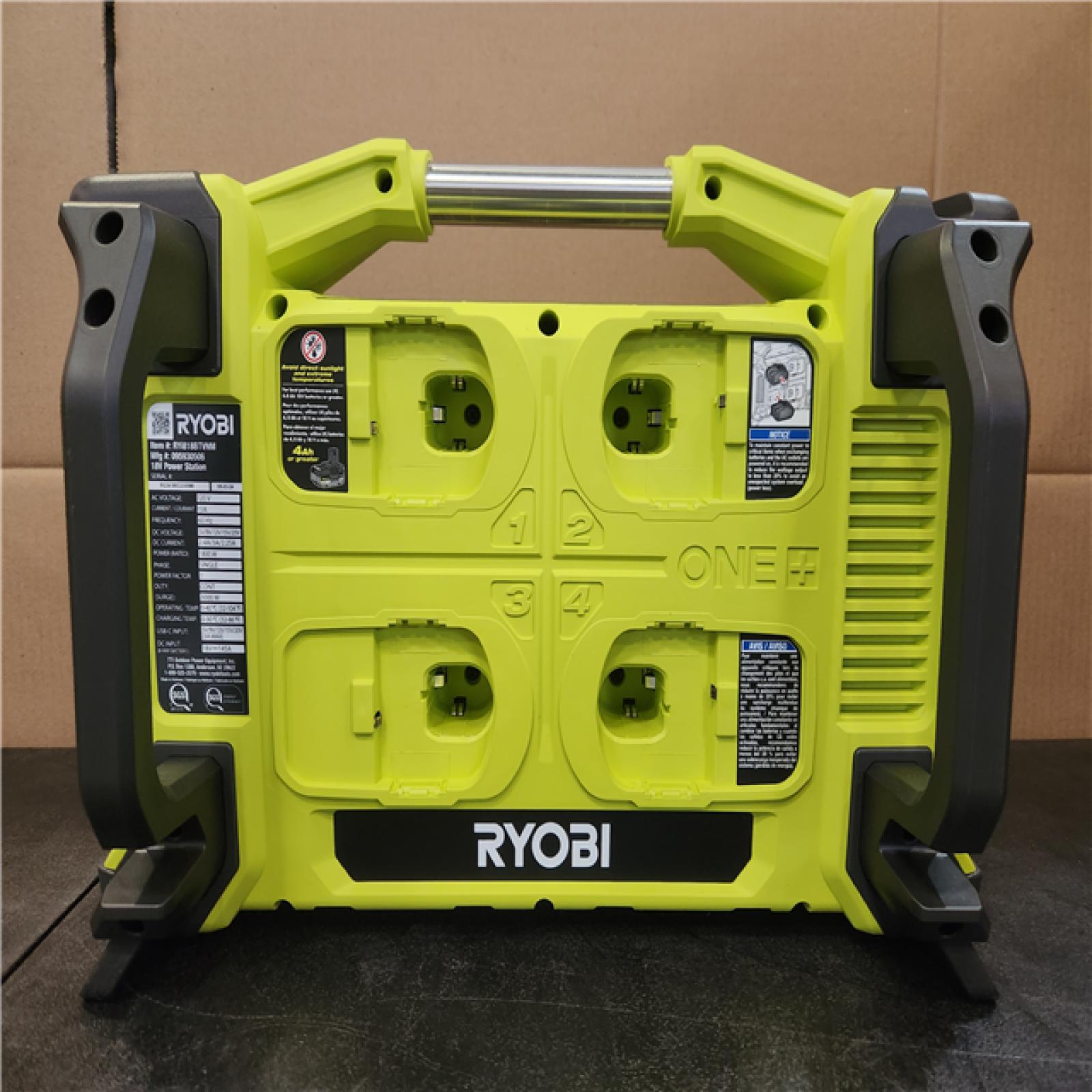 Phoenix NEW RYOBI 18V ONE+ 1800-Watt Portable Battery Inverter Power Station/8-Port Charger (Tool Only)