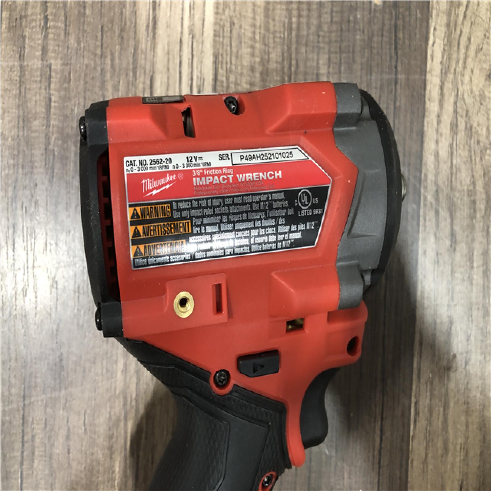 AS-IS Milwaukee FUEL 12V Lithium-Ion Brushless Cordless Stubby 3/8 in. Impact Wrench (Tool-Only)
