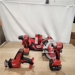 AS-IS- Milwaukee M18 4-Tool Combo Kit