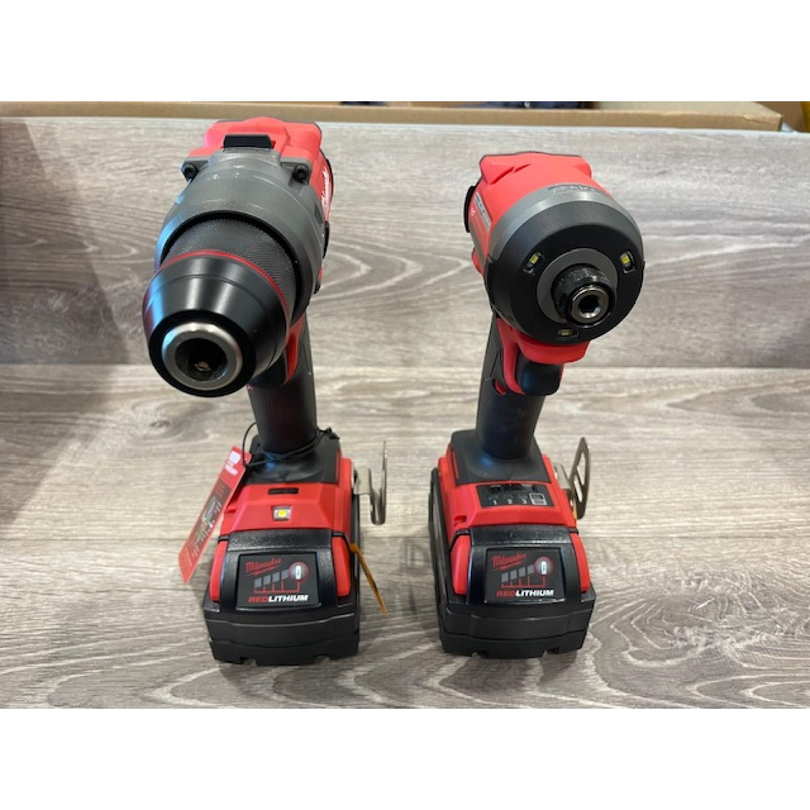 AS-IS Milwaukee FUEL 18V Lithium-Ion Brushless Cordless Hammer Drill and Impact Driver Combo Kit