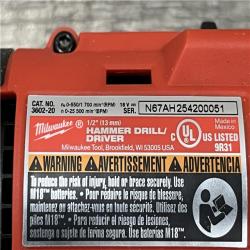 AS-IS Milwaukee 18V Lithium-Ion Brushless Cordless 1/2 in. Compact Hammer Drill/Driver Kit