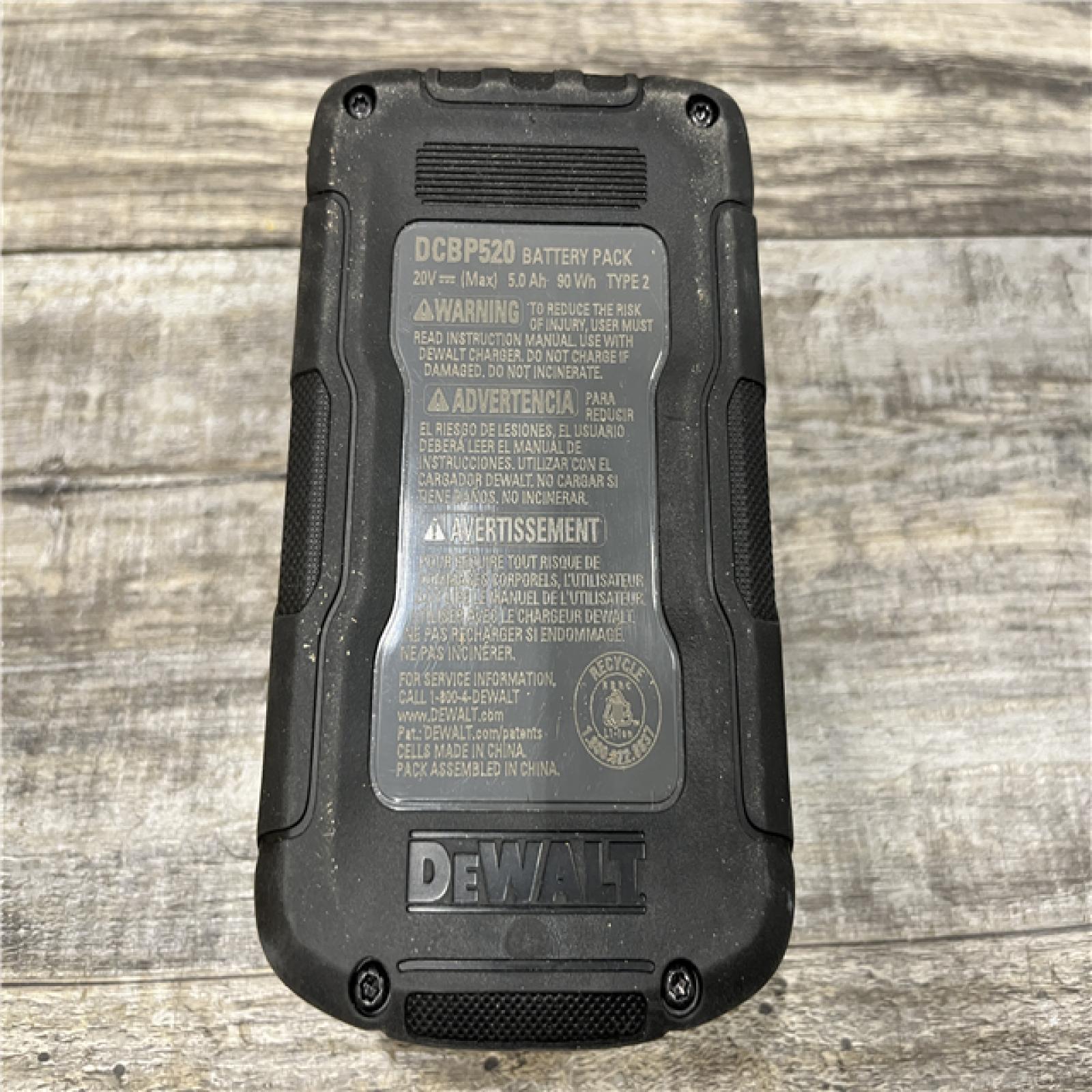 AS-IS DEWALT 20V MAX XR POWERSTACK Lithium-Ion Battery Starter Kit with 5.0Ah Battery and Charger