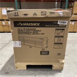 DALLAS LOCATION- HUSKY 72 in. W x 24 in. D Heavy Duty 18-Drawer Mobile Workbench