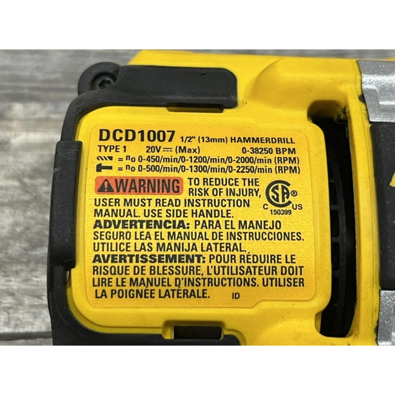 AS-IS DEWALT 20V XR Lithium-Ion Cordless Hammer Drill Kit