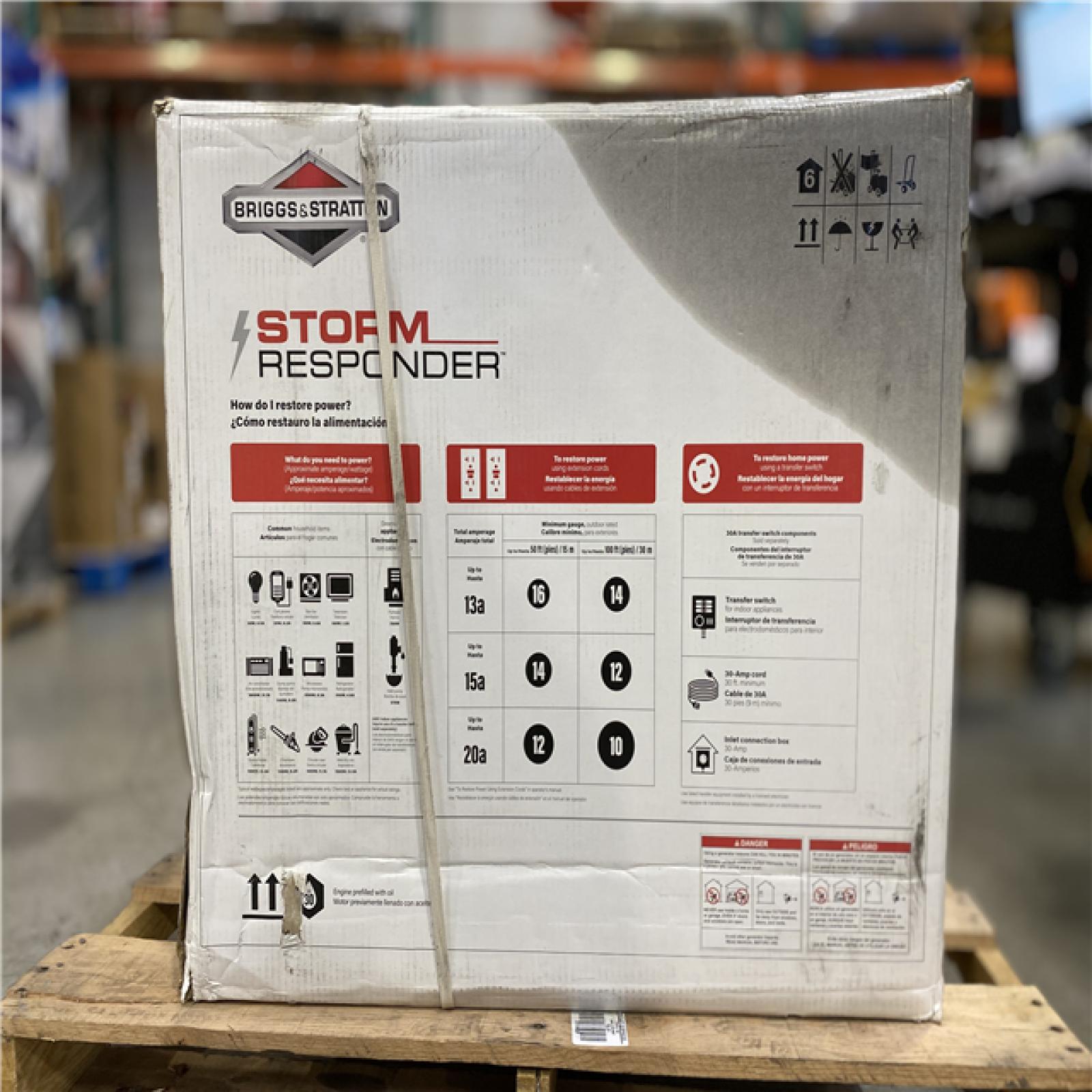 DALLAS LOCATION- Briggs & Stratton Storm Responder 6,250-Watt Gasoline Powered Recoil Start Portable Generator with OHV Engine