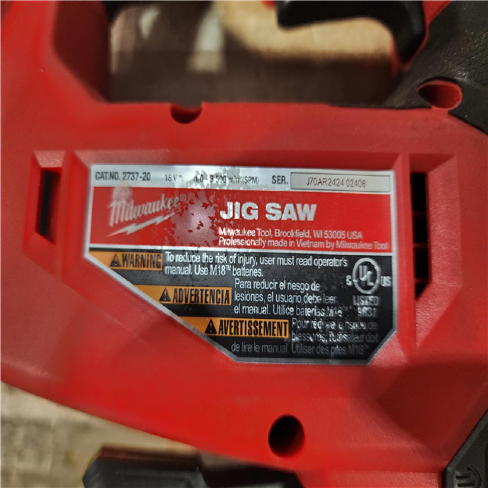 HOUSTON LOCATION - AS - IS Milwaukee FUEL 18V Lithium-Ion Brushless Cordless Jig Saw (Tool-Only)