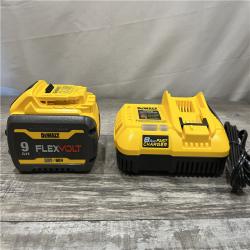 AS-IS DEWALT 20V/60V MAX FLEXVOLT Lithium-Ion 9.0Ah Battery and Charger Starter Kit