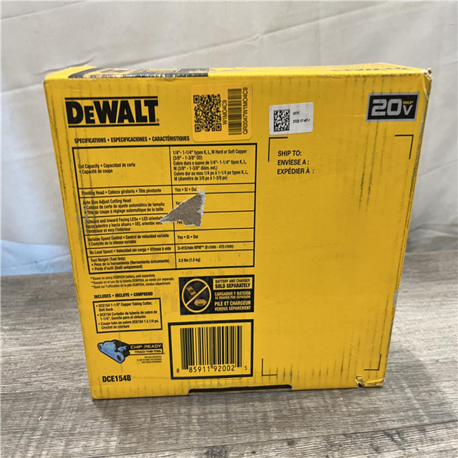 NEW - DEWALT 20-Volt MAX XR Copper Cutter (Tool Only)