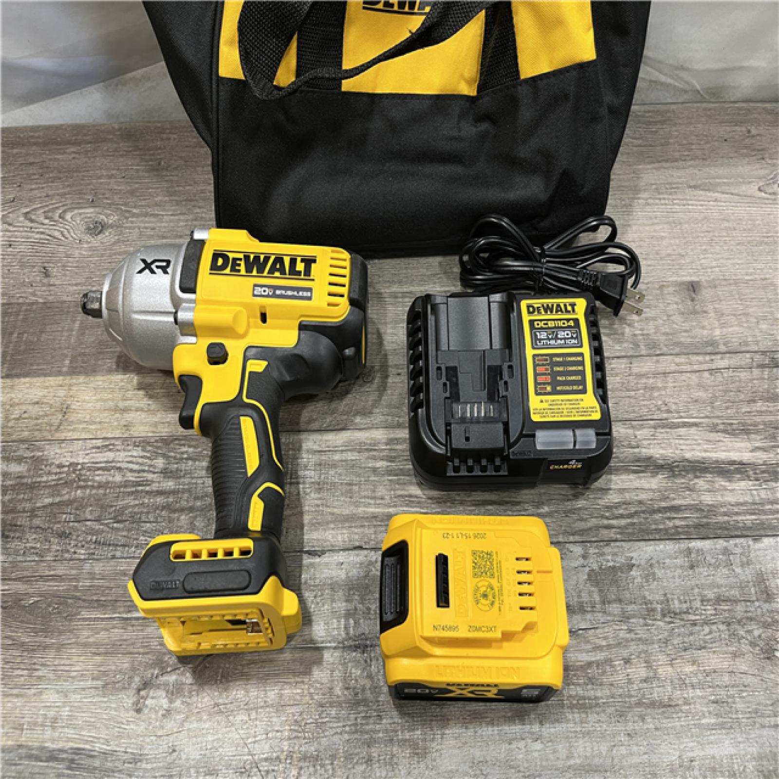 AS-IS DEWALT 20V MAX Lithium-Ion Cordless 1/2 in. Impact Wrench Kit