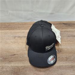 NEW! Milwaukee 504B-SM FLEXFIT Fitted Hat - Black  Small/Medium ( 6 UNITS)
