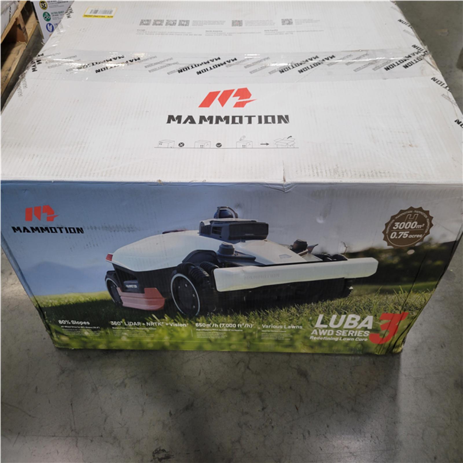 CALIFORNIA AS-IS MAMMOTION LUBA 3 AWD ROBOT LAWN MOWER