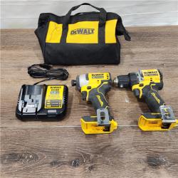 AS- IS DeWalt 20V MAX ATOMIC Cordless Brushless 2 Tool Compact Drill and Impact Driver Kit not included battery