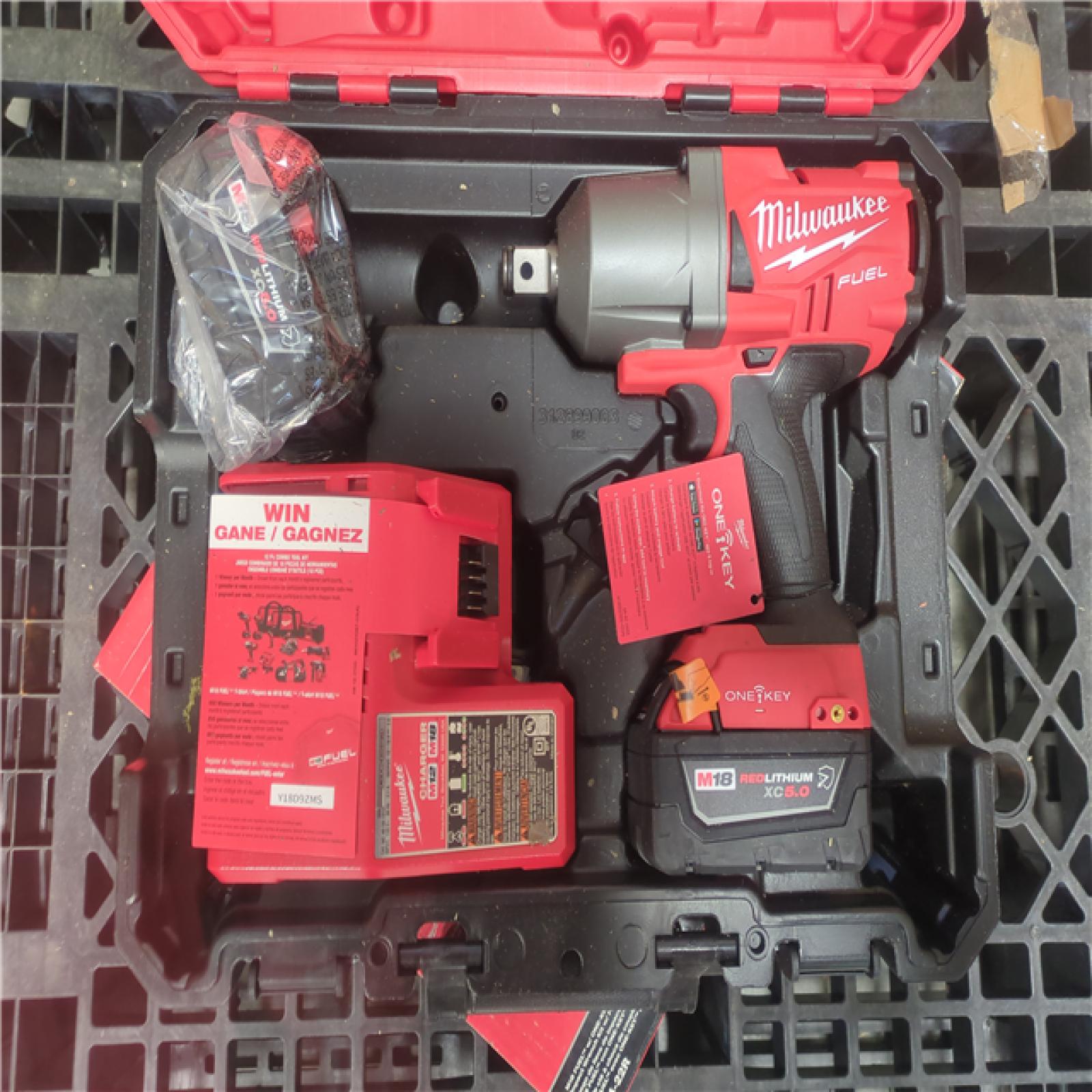 CALIFORNIA AS-IS M18 Fuel ONE-KEY 3/4 High Torque Impact Wrench Kit w/2 Batteries