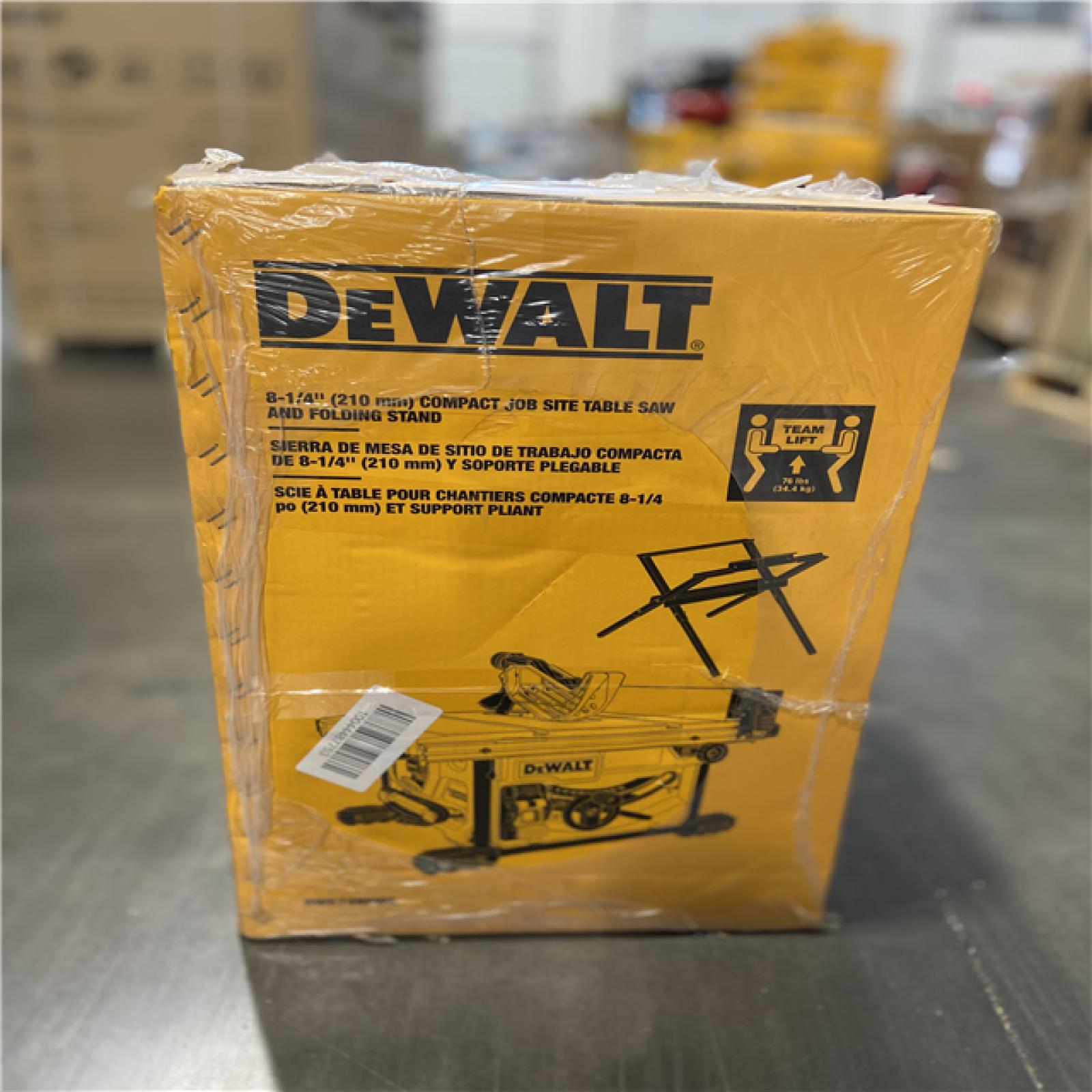 NEW! - DEWALT 15 Amp Corded 8-1/4 in. Compact Jobsite Tablesaw with Compact Table Saw Stand