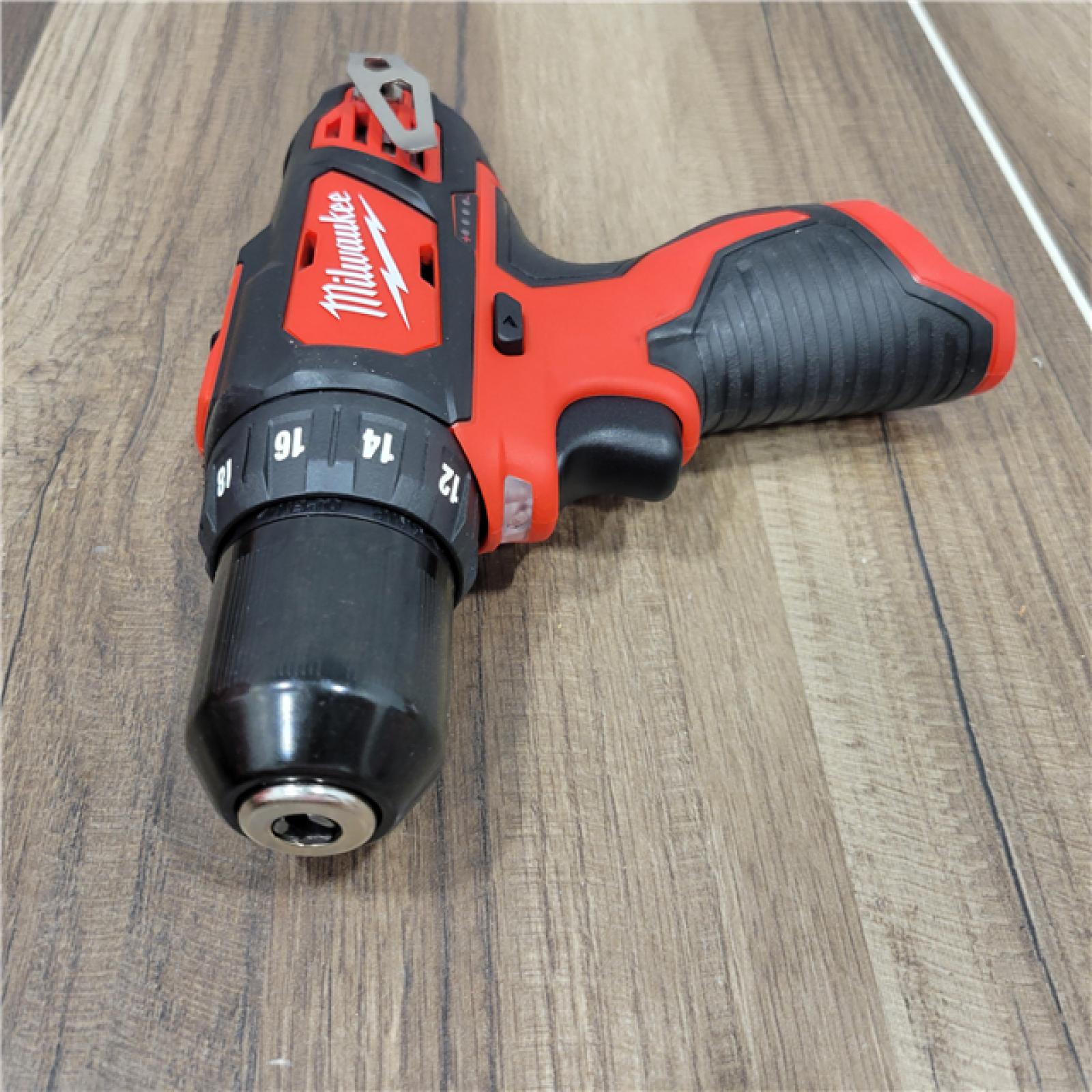 AS-IS Milwaukee M12 12V Lithium-Ion Cordless Drill Driver/Impact Driver Combo Kit with Two 1.5Ah Batteries, Charger and Bag (2-Tool)
