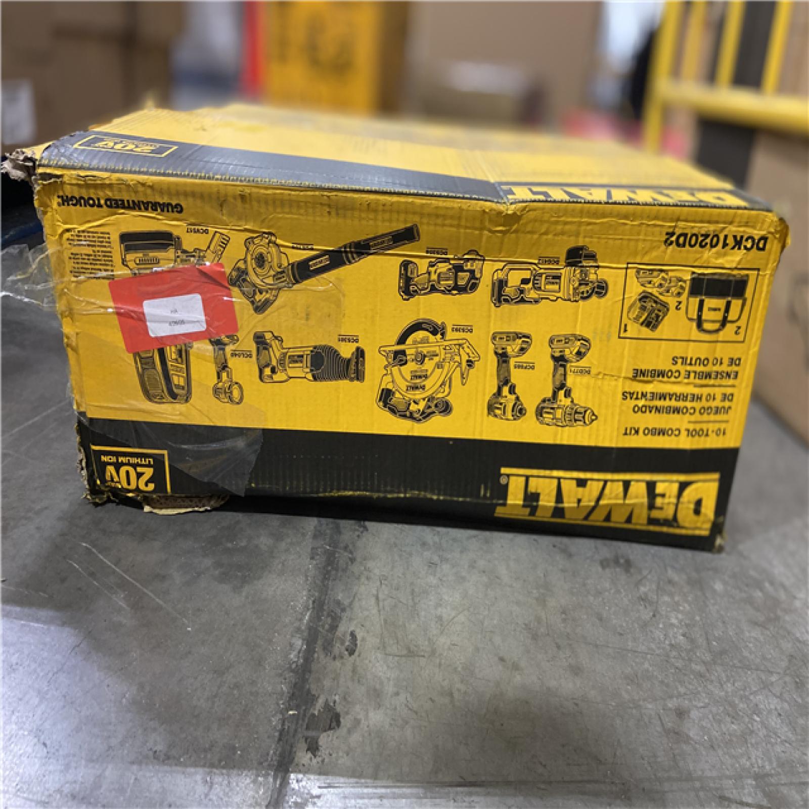 AS-IS DEWALT 20V MAX Cordless 10 Tool Combo Kit with (2) 20V 2.0Ah Batteries, Charger, and Bag