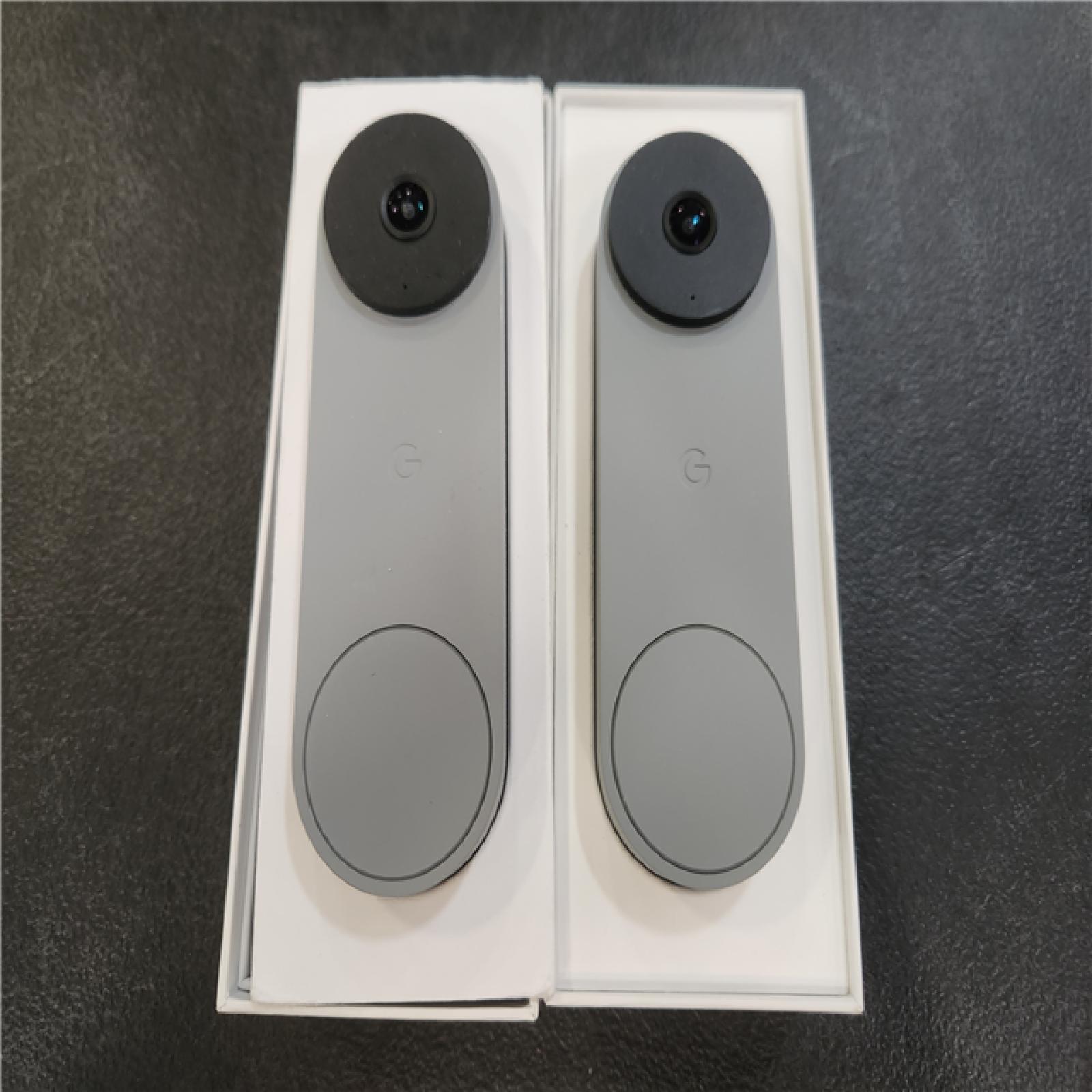 Phoenix AS-IS Google Nest Doorbell (Wired  2nd Gen) - Smart Wi-Fi Video Doorbell Camera (2-Pack)