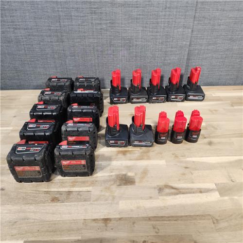 HOUSTON LOCATION - AS-IS MILWAUKEE BATTERY PACK QTY - 20