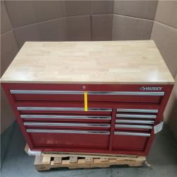 California AS-IS HUSKY 10 Drawer Mobile Workbench with Pegboard; Appears in Excellent Condition