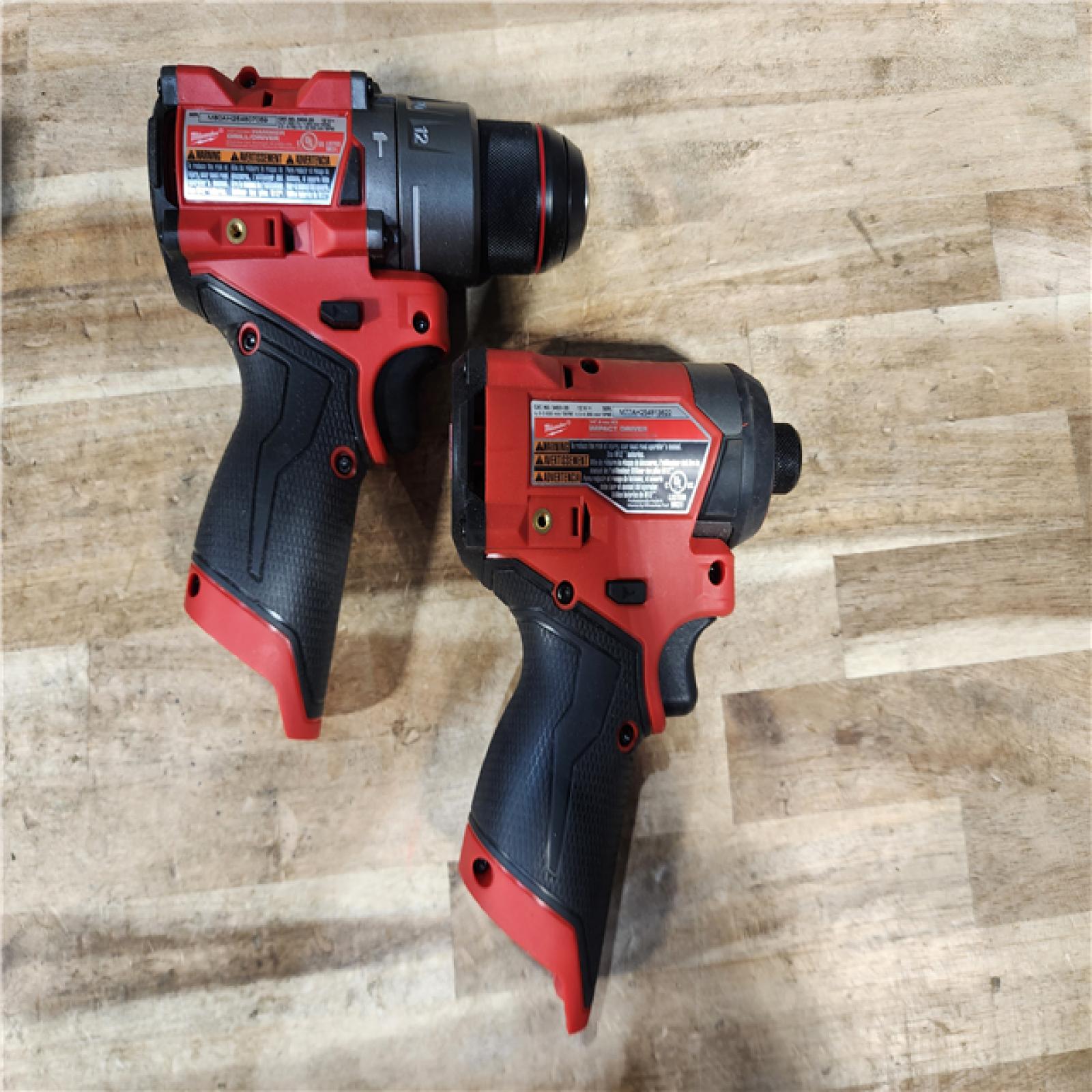 HOUSTON LOCATION - AS-IS Milwaukee FUEL 12-Volt Lithium-Ion Brushless Cordless Hammer Drill and Impact Driver Combo Kit
