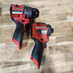 HOUSTON LOCATION - AS-IS Milwaukee FUEL 12-Volt Lithium-Ion Brushless Cordless Hammer Drill and Impact Driver Combo Kit