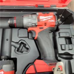 AS-IS MILWAUKEE M18 FUEL 18V Lithium-Ion Brushless Cordless Hammer Drill and Impact Driver Combo Kit (2-Tool) with 2 Batteries