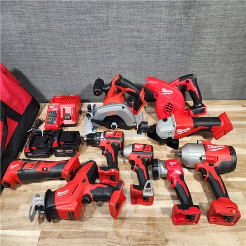 HOUSTON LOCATION - AS-IS M18 18-Volt Lithium-Ion Cordless Combo Kit 9-Tool with 2-Batteries  Charger and Tool Bag