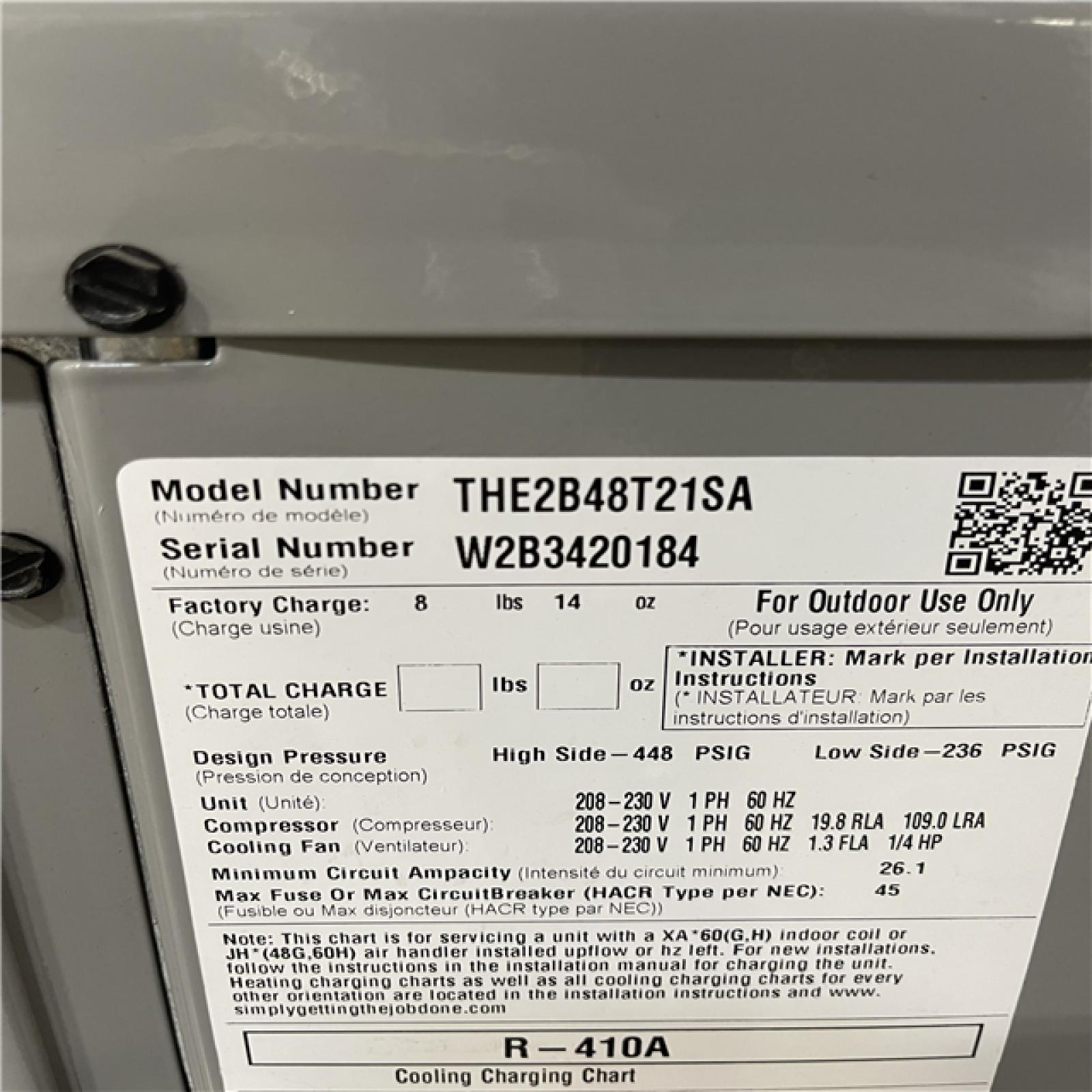 DALLAS LOCATION - JOHNSON CONTROLS RES SPLT HP 14.3S (4.0T) R410A