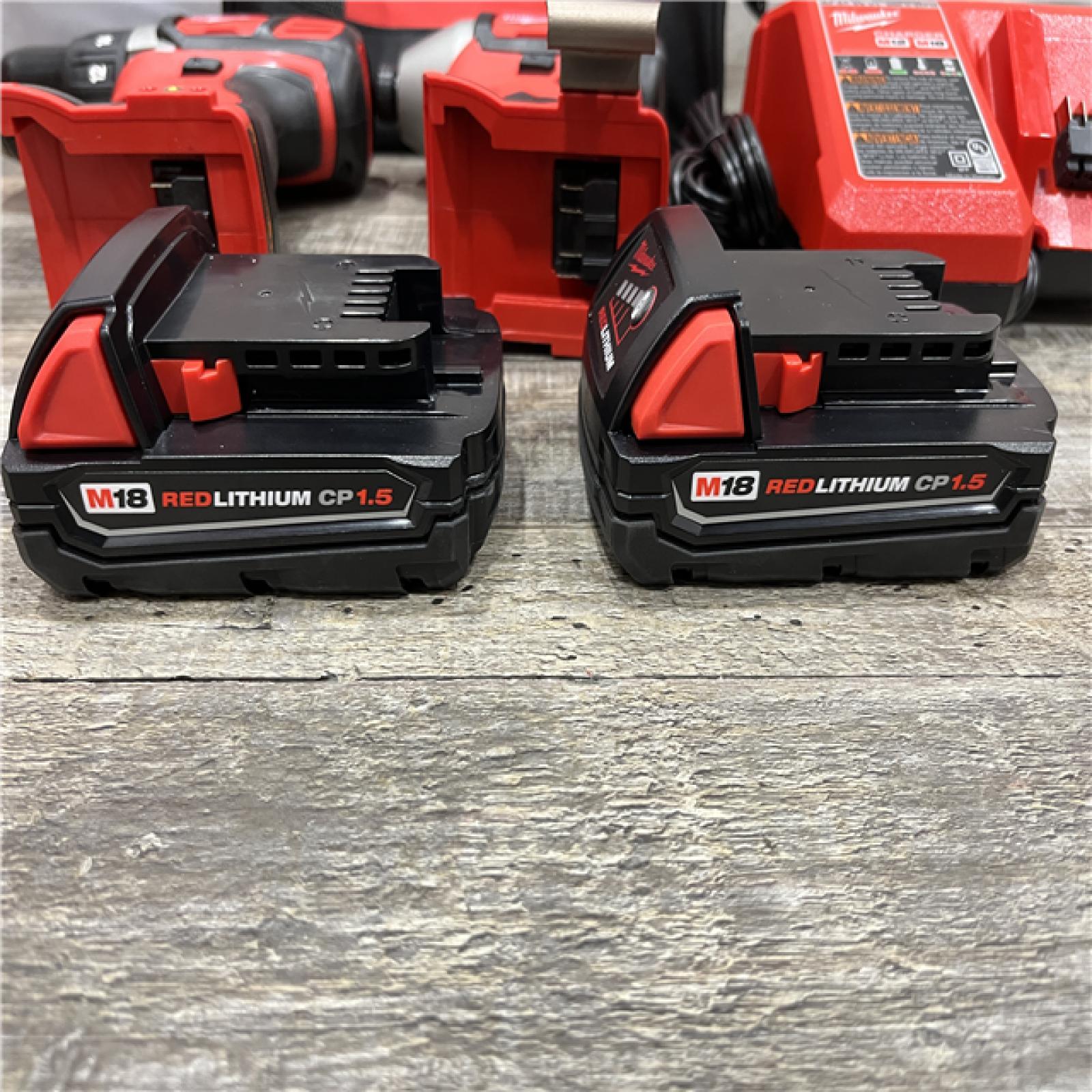 AS-IS Milwaukee 18V Lithium-Ion Cordless Drill Driver/Impact Driver Combo Kit
